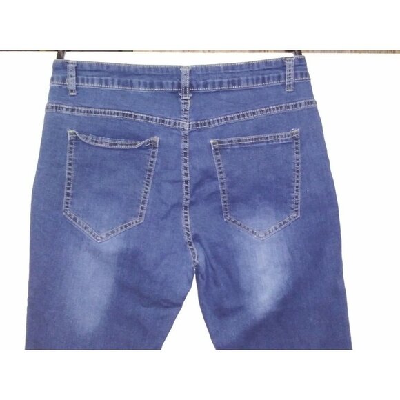 Vintage Skinny Jeans Womens 33W 30 inseam Boho stretch mid rise, medium wash EUC - Picture 6 of 8